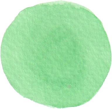 Green Watercolor Painted as Circle
